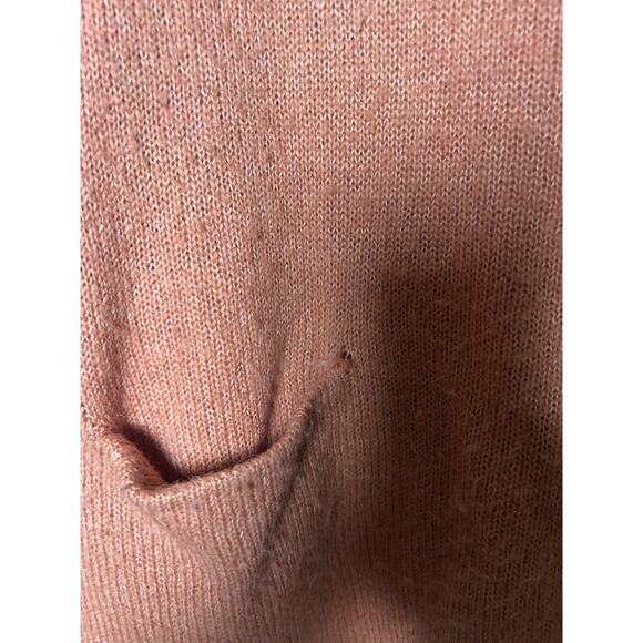 Madewell Alpaca Blend Coral Salmon Sweater w Two Front Pockets Wide Boxy Medium - Picture 2 of 6